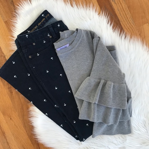 Premise Sweaters - Premise tiered ruffle sleeve sweater